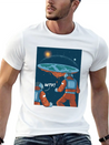 Flat Earth Astronauts Space Looking T-Shirt Lightweight Cotton T-Shirt – Daily Comfort Graphic Shirt
