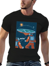 Flat Earth Astronauts Space Looking T-Shirt Lightweight Cotton T-Shirt – Daily Comfort Graphic Shirt