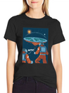 Flat Earth Astronauts Space Looking T-Shirt Lightweight Cotton T-Shirt – Daily Comfort Graphic Shirt