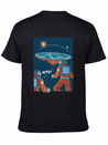 Flat Earth Astronauts Space Looking T-Shirt Lightweight Cotton T-Shirt – Daily Comfort Graphic Shirt