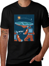 Flat Earth Astronauts Space Looking T-Shirt Lightweight Cotton T-Shirt – Daily Comfort Graphic Shirt