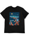 Flat Earth Astronauts Space Looking T-Shirt Lightweight Cotton T-Shirt – Daily Comfort Graphic Shirt