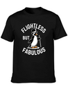Flightless But Fabulous Mindfulness Penguin Lightweight Cotton T-Shirt – Daily Comfort Graphic Shirt