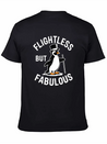 Flightless But Fabulous Mindfulness Penguin Lightweight Cotton T-Shirt – Daily Comfort Graphic Shirt