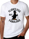 Flightless But Fabulous Mindfulness Penguin Lightweight Cotton T-Shirt – Daily Comfort Graphic Shirt