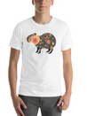 Floral Capybara With Flowers Lightweight Cotton T-Shirt – Daily Comfort Graphic Shirt