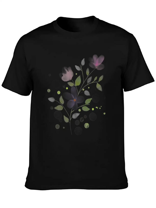 Floral Lightweight Cotton T-Shirt – Daily Comfort Graphic Shirt