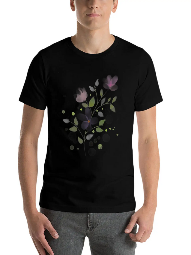 Floral Lightweight Cotton T-Shirt – Daily Comfort Graphic Shirt