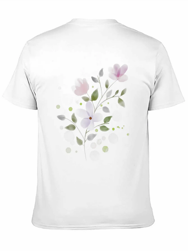 Floral Lightweight Cotton T-Shirt – Daily Comfort Graphic Shirt
