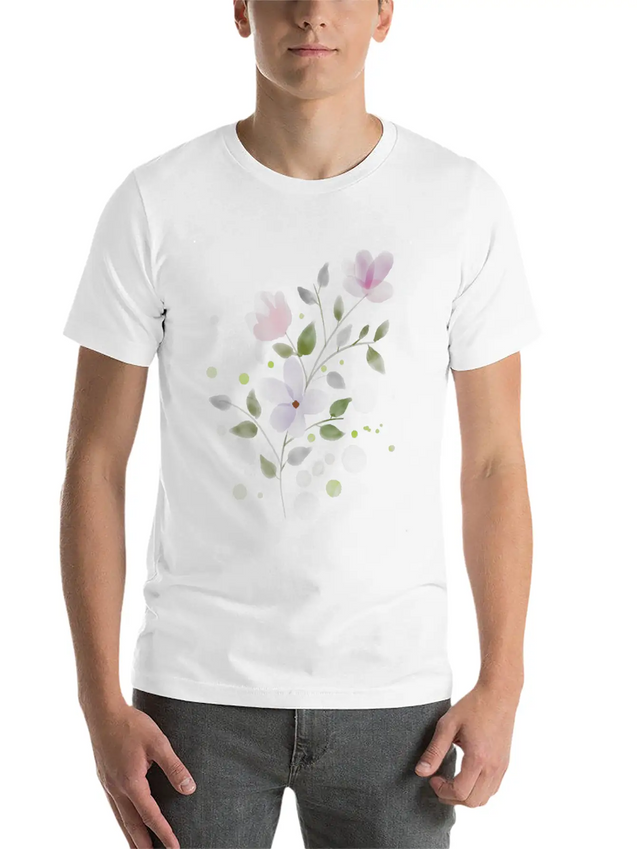 Floral Lightweight Cotton T-Shirt – Daily Comfort Graphic Shirt