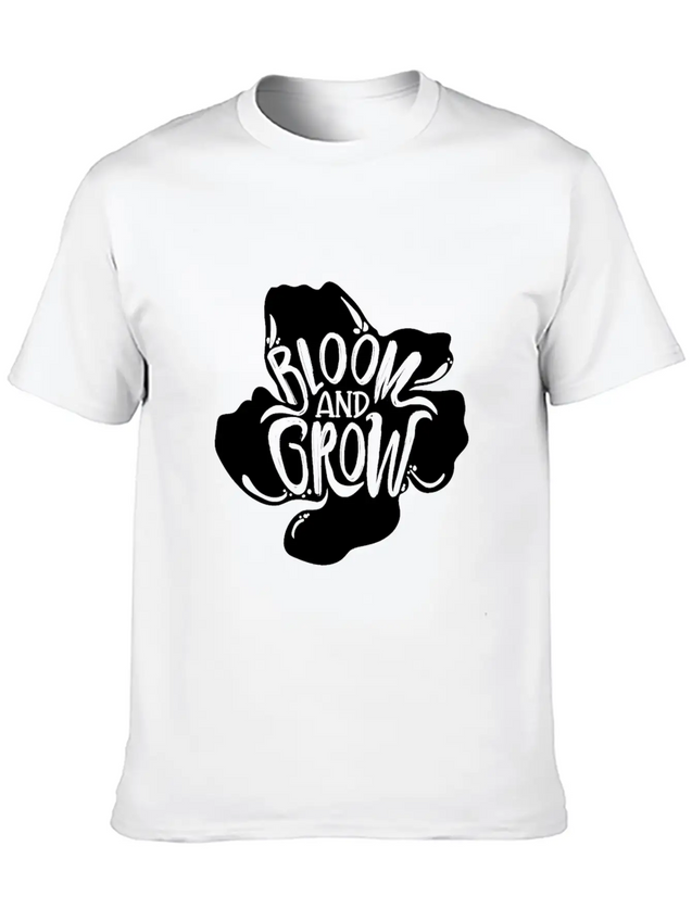 Flower Bloom And Grow Lightweight Cotton T-Shirt – Daily Comfort Graphic Shirt