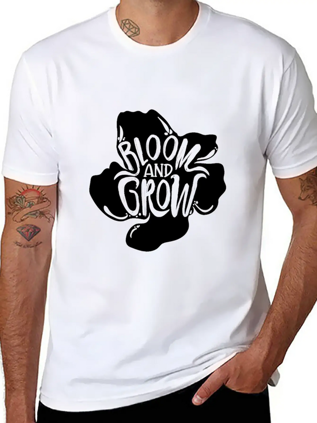 Flower Bloom And Grow Lightweight Cotton T-Shirt – Daily Comfort Graphic Shirt