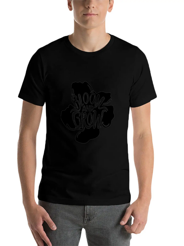 Flower Bloom And Grow Lightweight Cotton T-Shirt – Daily Comfort Graphic Shirt