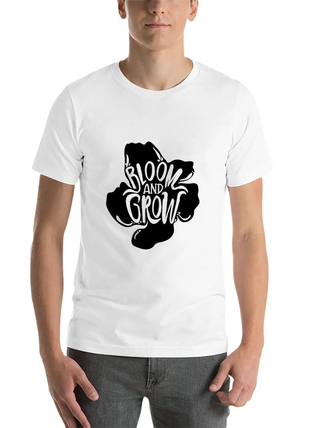 Flower Bloom And Grow Lightweight Cotton T-Shirt – Daily Comfort Graphic Shirt