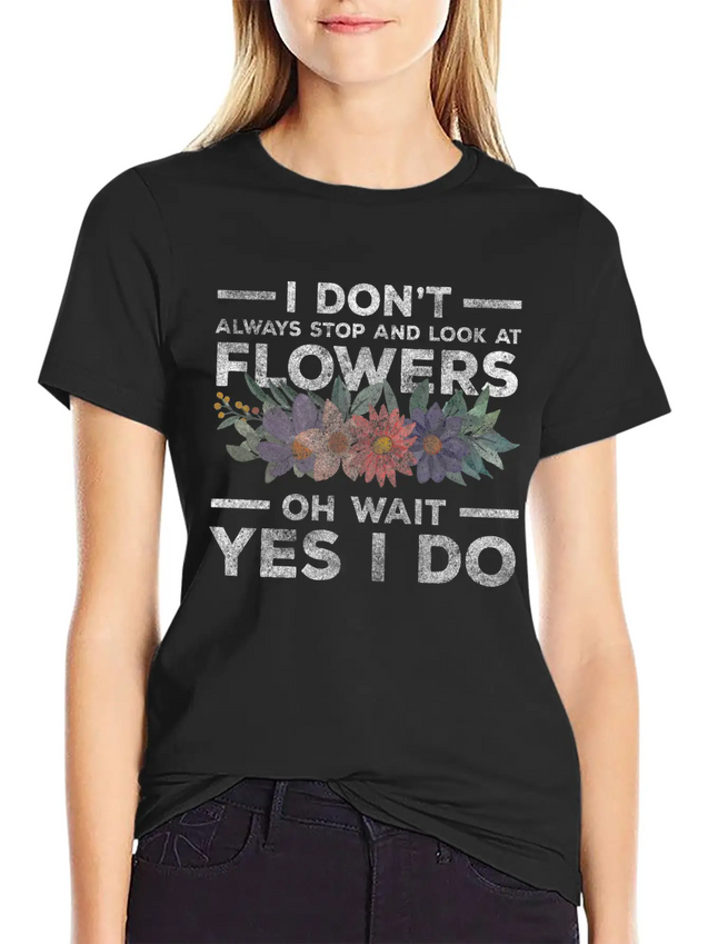 Flowers Fragrance Romantic Blossom Lightweight Cotton T-Shirt – Daily Comfort Graphic Shirt