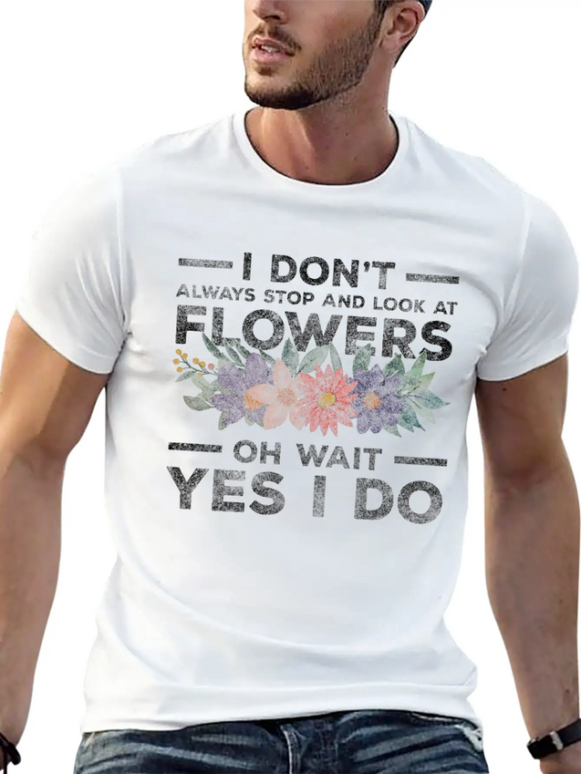 Flowers Fragrance Romantic Blossom Lightweight Cotton T-Shirt – Daily Comfort Graphic Shirt