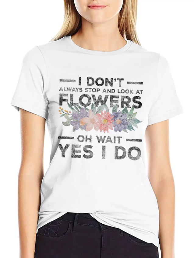 Flowers Fragrance Romantic Blossom Lightweight Cotton T-Shirt – Daily Comfort Graphic Shirt