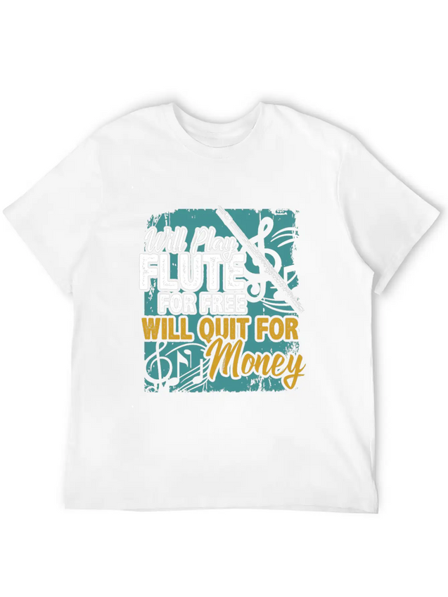 Flute Lightweight Cotton T-Shirt – Daily Comfort Graphic Shirt
