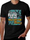 Flute Lightweight Cotton T-Shirt – Daily Comfort Graphic Shirt
