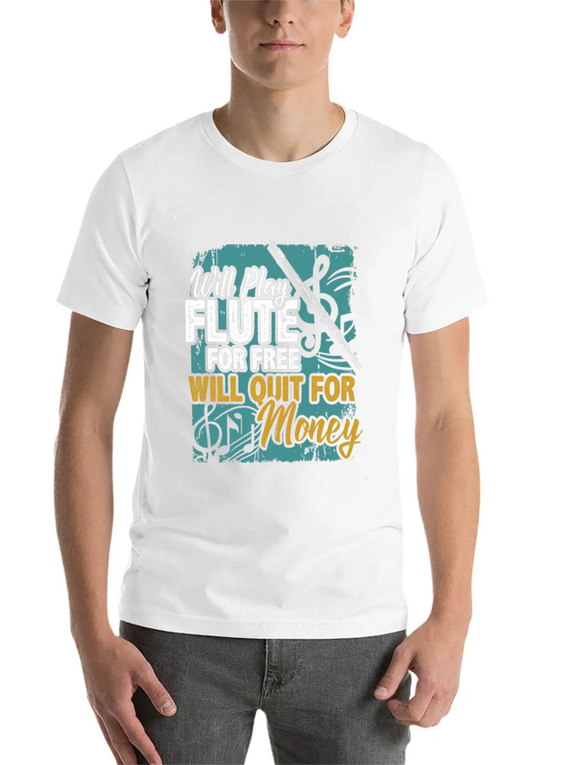 Flute Lightweight Cotton T-Shirt – Daily Comfort Graphic Shirt