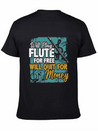 Flute Lightweight Cotton T-Shirt – Daily Comfort Graphic Shirt