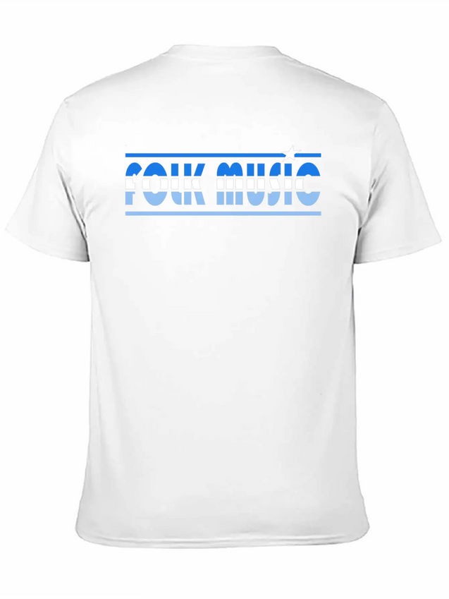 Folk Music Retro Lightweight Cotton T-Shirt – Daily Comfort Graphic Shirt