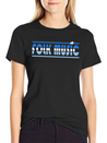 Folk Music Retro Lightweight Cotton T-Shirt – Daily Comfort Graphic Shirt