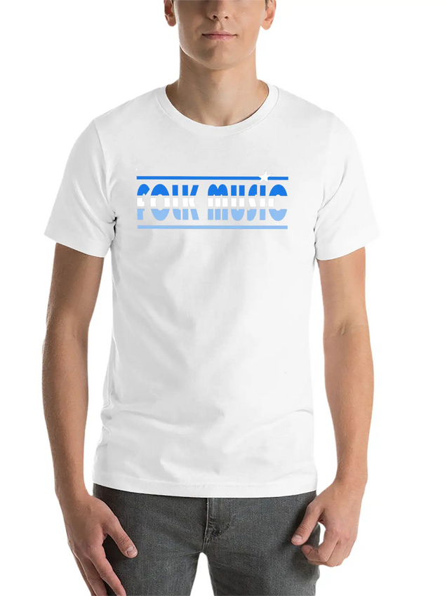 Folk Music Retro Lightweight Cotton T-Shirt – Daily Comfort Graphic Shirt