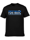 Folk Music Retro Lightweight Cotton T-Shirt – Daily Comfort Graphic Shirt