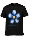 Forget Me Not Lightweight Cotton T-Shirt – Daily Comfort Graphic Shirt
