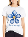 Forget Me Not Lightweight Cotton T-Shirt – Daily Comfort Graphic Shirt