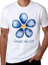 Forget Me Not Lightweight Cotton T-Shirt – Daily Comfort Graphic Shirt