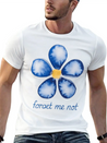 Forget Me Not Lightweight Cotton T-Shirt – Daily Comfort Graphic Shirt