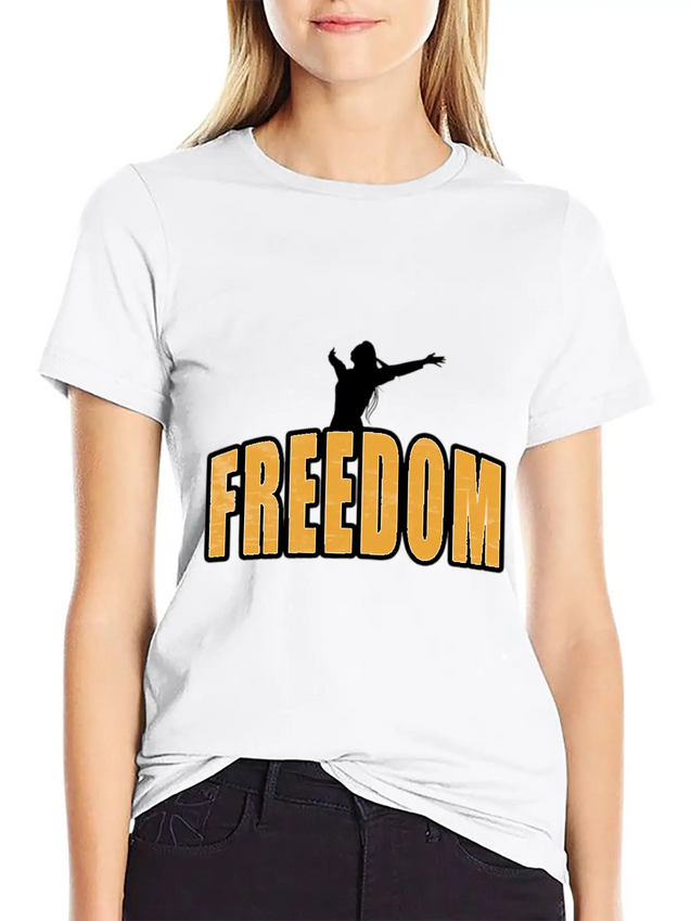 Freedom Independent Equal Rights For Woman Lightweight Cotton T-Shirt – Daily Comfort Graphic Shirt