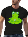 Frog Sitting Water Lily Sea Leaf Lightweight Cotton T-Shirt – Daily Comfort Graphic Shirt