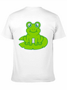 Frog Sitting Water Lily Sea Leaf Lightweight Cotton T-Shirt – Daily Comfort Graphic Shirt