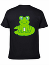 Frog Sitting Water Lily Sea Leaf Lightweight Cotton T-Shirt – Daily Comfort Graphic Shirt