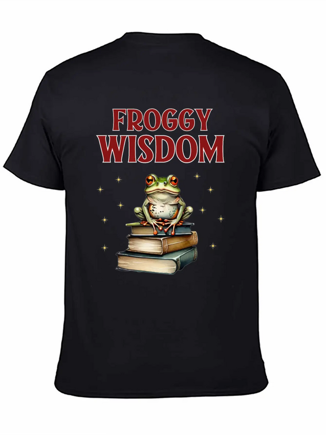 Froggy Wisdom Lightweight Cotton T-Shirt – Daily Comfort Graphic Shirt