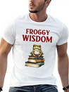 Froggy Wisdom Lightweight Cotton T-Shirt – Daily Comfort Graphic Shirt