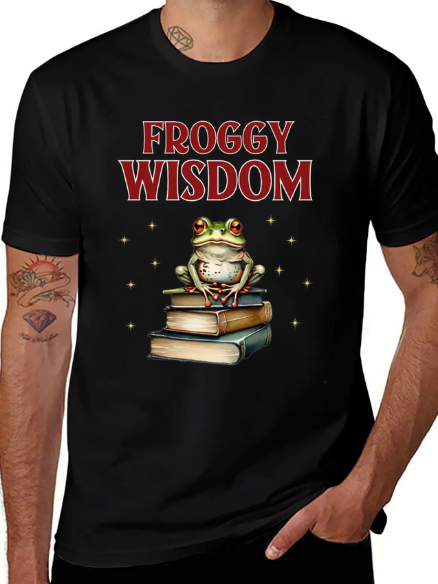 Froggy Wisdom Lightweight Cotton T-Shirt – Daily Comfort Graphic Shirt