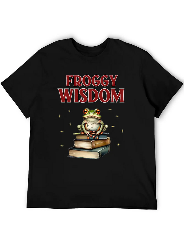 Froggy Wisdom Lightweight Cotton T-Shirt – Daily Comfort Graphic Shirt