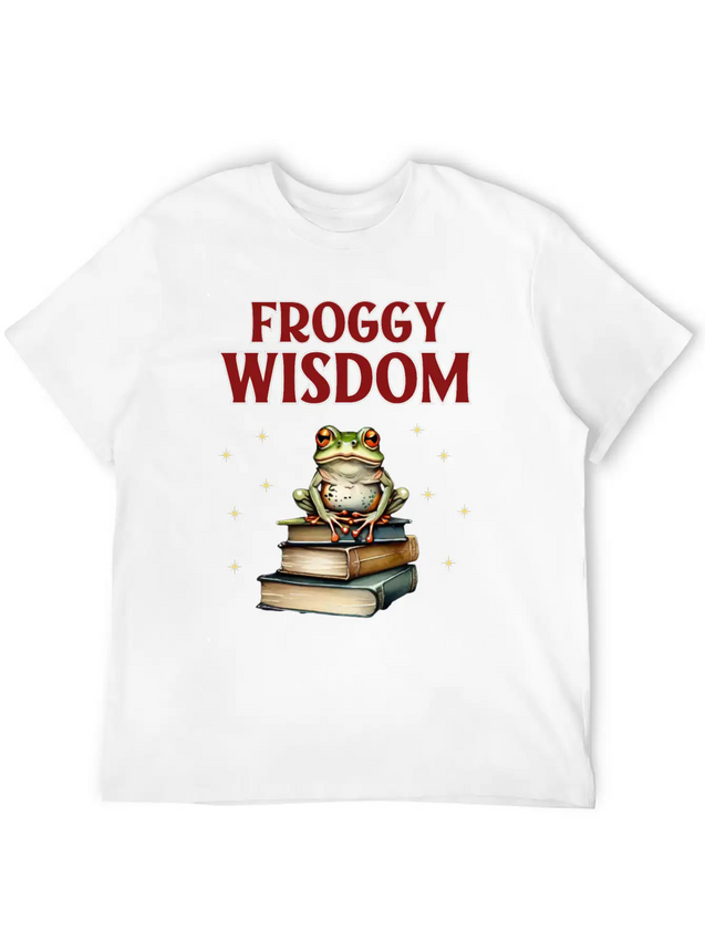 Froggy Wisdom Lightweight Cotton T-Shirt – Daily Comfort Graphic Shirt