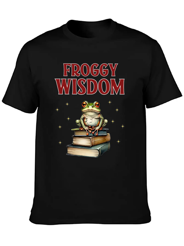 Froggy Wisdom Lightweight Cotton T-Shirt – Daily Comfort Graphic Shirt