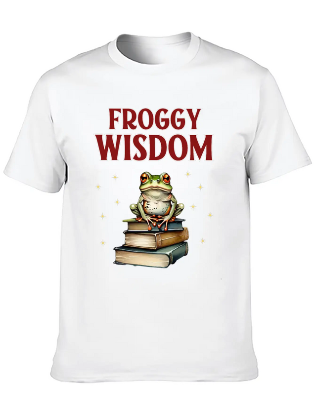 Froggy Wisdom Lightweight Cotton T-Shirt – Daily Comfort Graphic Shirt