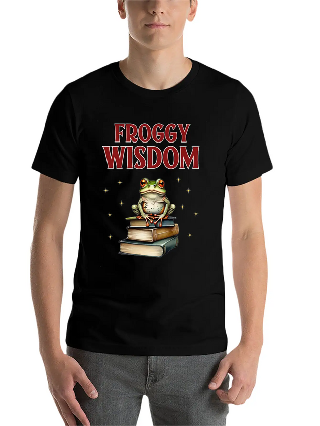 Froggy Wisdom Lightweight Cotton T-Shirt – Daily Comfort Graphic Shirt