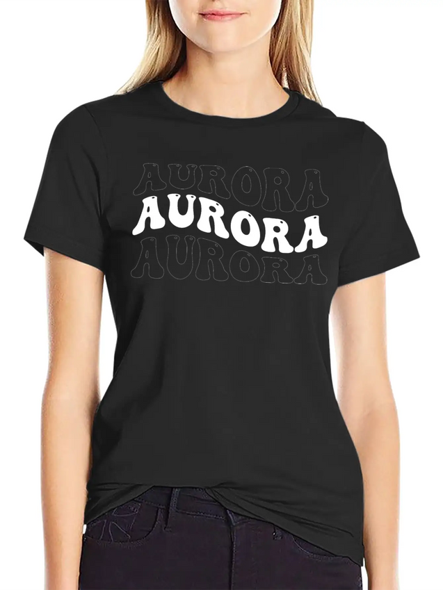 Funny Aurora Groovy 4 Men Women Cool Aurora Tie Lightweight Cotton T-Shirt – Daily Comfort Graphic Shirt