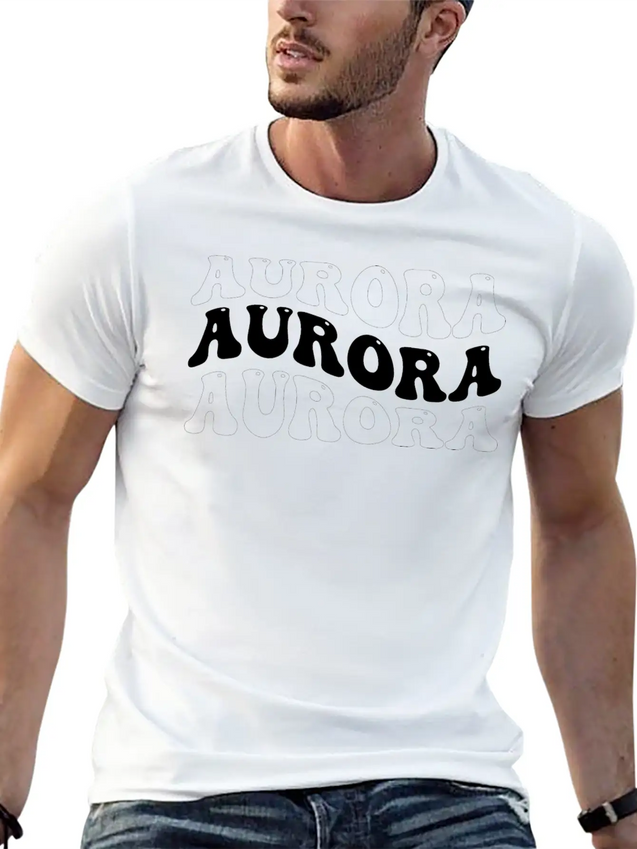 Funny Aurora Groovy 4 Men Women Cool Aurora Tie Lightweight Cotton T-Shirt – Daily Comfort Graphic Shirt