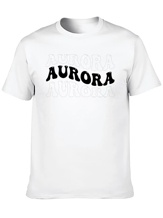Funny Aurora Groovy 4 Men Women Cool Aurora Tie Lightweight Cotton T-Shirt – Daily Comfort Graphic Shirt