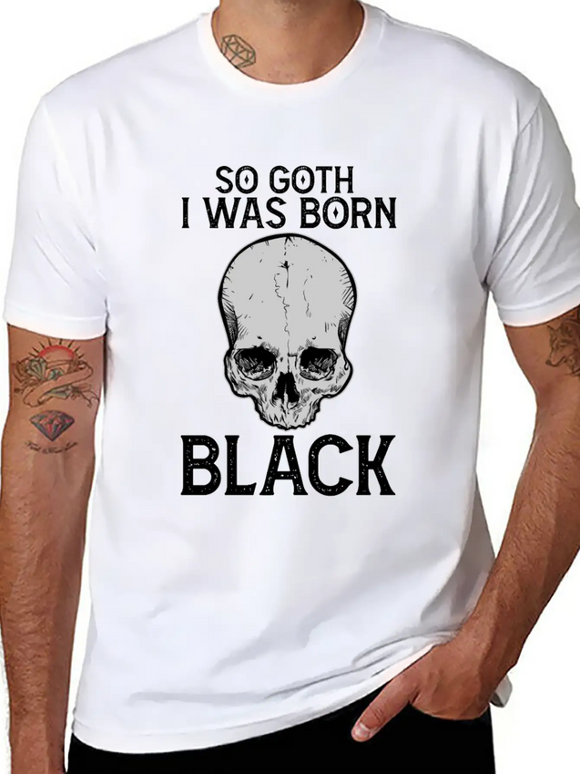 Funny Gothic Skull Lightweight Cotton T-Shirt – Daily Comfort Graphic Shirt