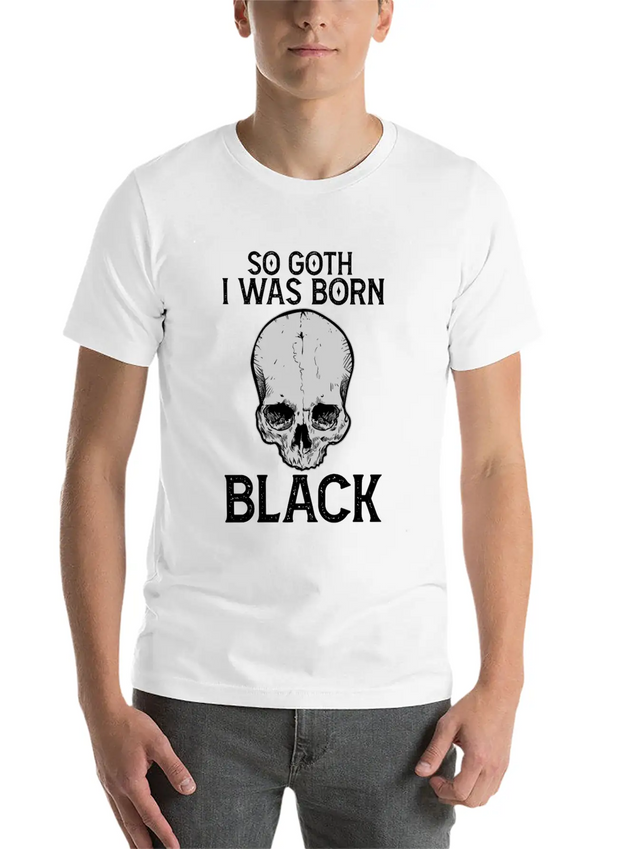 Funny Gothic Skull Lightweight Cotton T-Shirt – Daily Comfort Graphic Shirt
